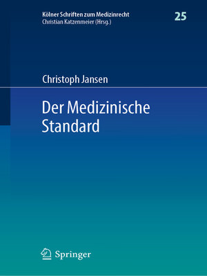 cover image of Der Medizinische Standard